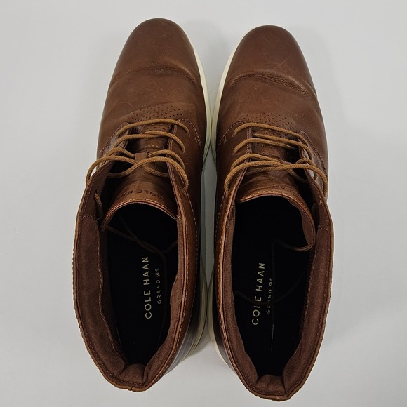 Cole Haan Grand Tour Chukka Men's Size 13M Woodbury Leather Ivory Boots C29589 - Picture 7 of 8